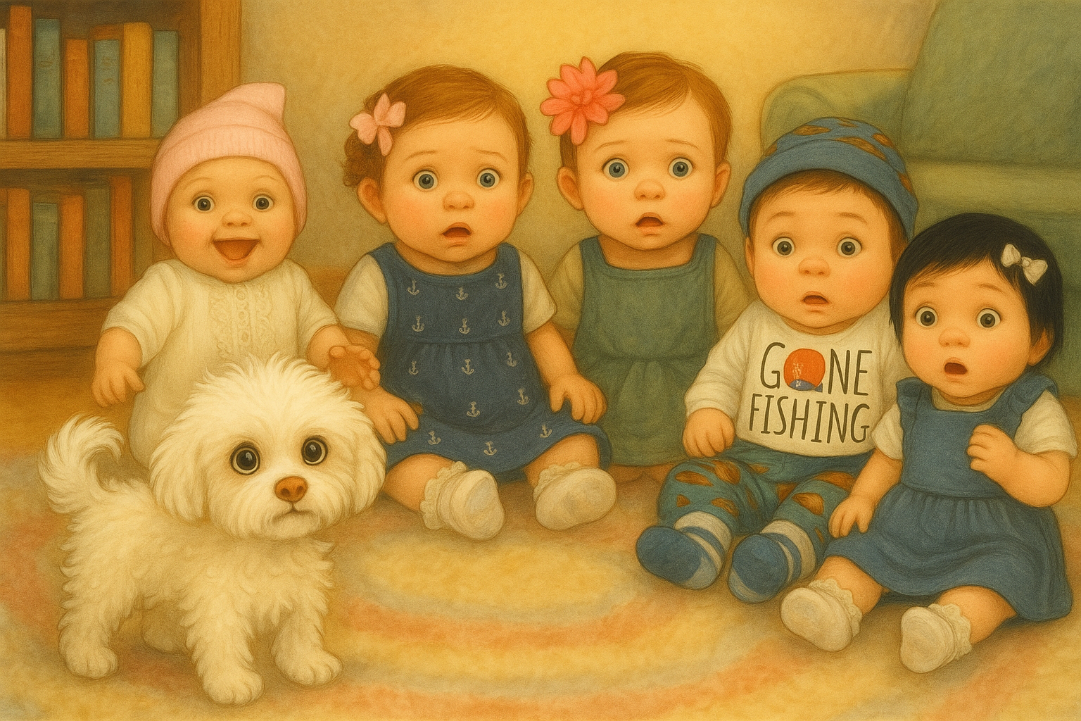 Placeholder — storybook illustration of Lily and friends